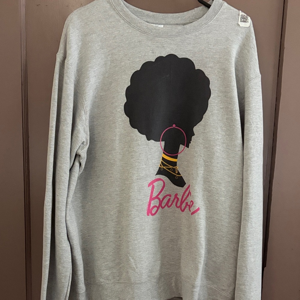 Port and Company Gray Sweatshirt with Afro Silhouette